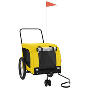 Rimorchio da Bici per Animali Giallo e Nero Oxford e Ferro CFW4590518