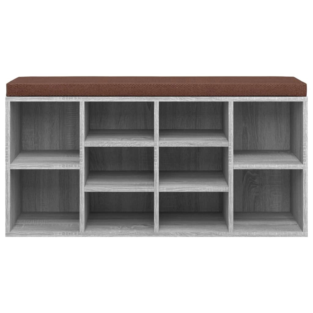 Panca portascarpe Sonoma 103 x 30 x 48 cm legno ingegnerizzato grigio 02_0010935