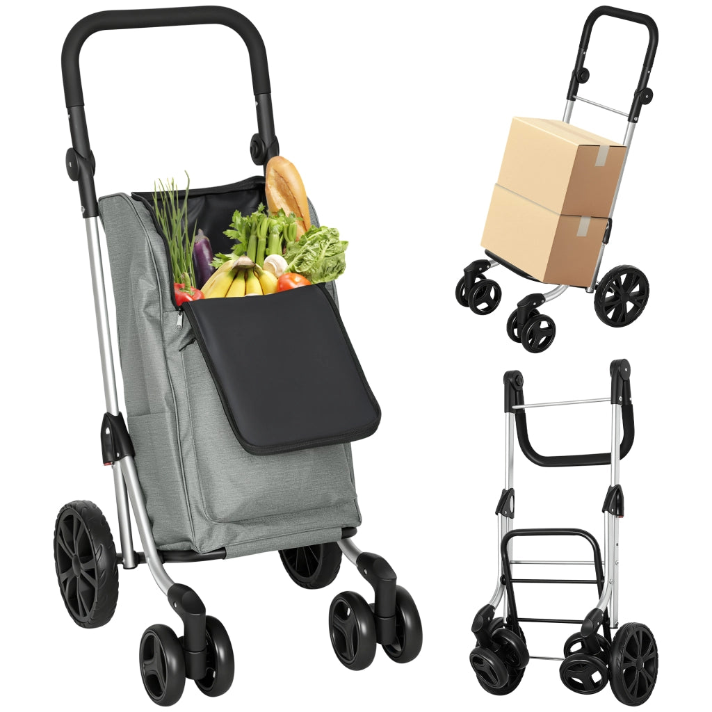 Carrello Pieghevole 3 in 1 ¨C zephmum ¨C Grigio 44x58x100 cm