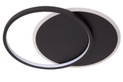 Plafoniera LED moderna 2 cerchi nera 39 cm 24W Axelle Lucide