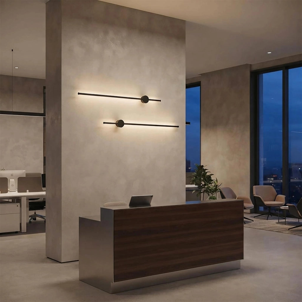 Applique Barra Luminosa Lineare LED 12W CCT Lampada Decorativa Moderna Parete Luce Orientabile Soggiorno Camera da Letto 230V NERO