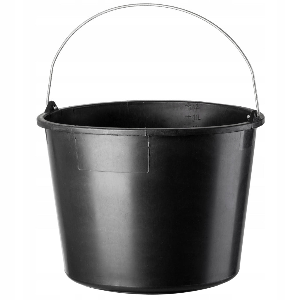 Secchio da costruzione KADAX da 12 litri, secchi in plastica resistenti per uso domestico e giardinaggio, confezione da 10 pezzi