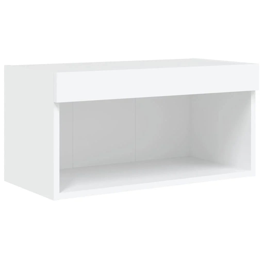 Mobile TV multimediale mensola TV credenza mobile TV per sala da pranzo soggiorno camera da letto con luci LED 60 x 30 x 30 cm bianco 02_0026605