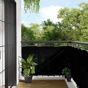 Paravento da Balcone Nero 90x700 cm 100% Poliestere Oxford 4000368