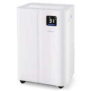 Deumidificatore da 25,5L per casa e cantina con 3 modalit¨¤, Deumidificatore sbrinamento automatico per bagno Bianco-Controllo climatizzazione