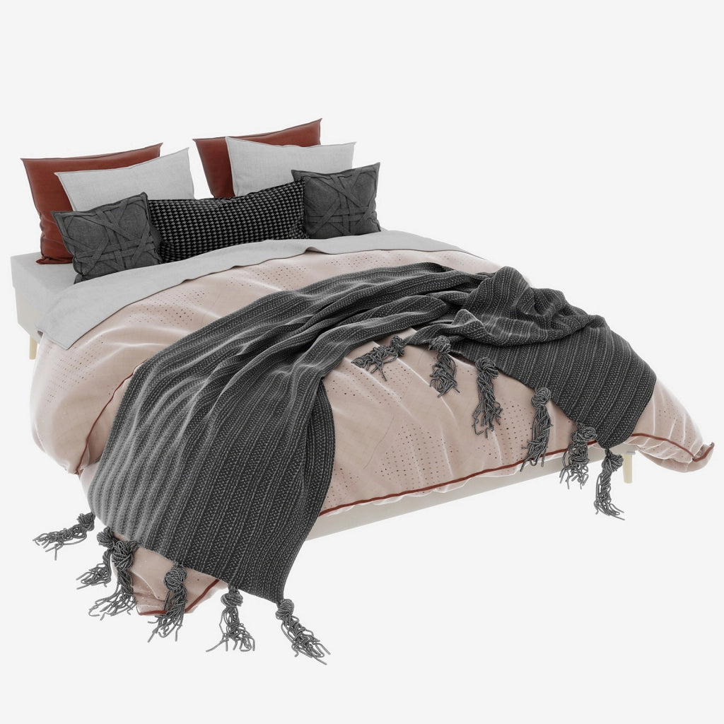 Letto per adulti 160 × 200 cm con struttura stabile, senza materasso, in tessuto e metallo, beige moderno