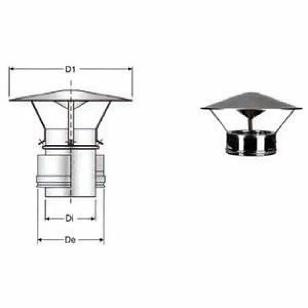 Inox doppia parete aisi 316 capp ello cinese d.180 230 b08xbdb46r