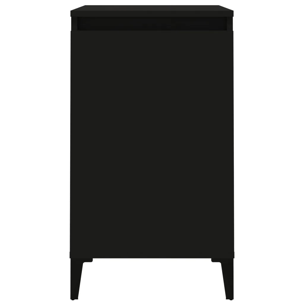 Comodini 2 pz Neri 40x35x70 cm in Legno Multistrato 819647