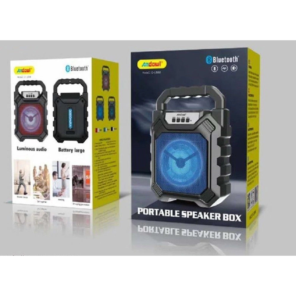 Trade Shop - Altoparlante Bluetooth Cassa Portatile Q-l688 Radio Fm Usb Sd Aux Mp3 Speaker -