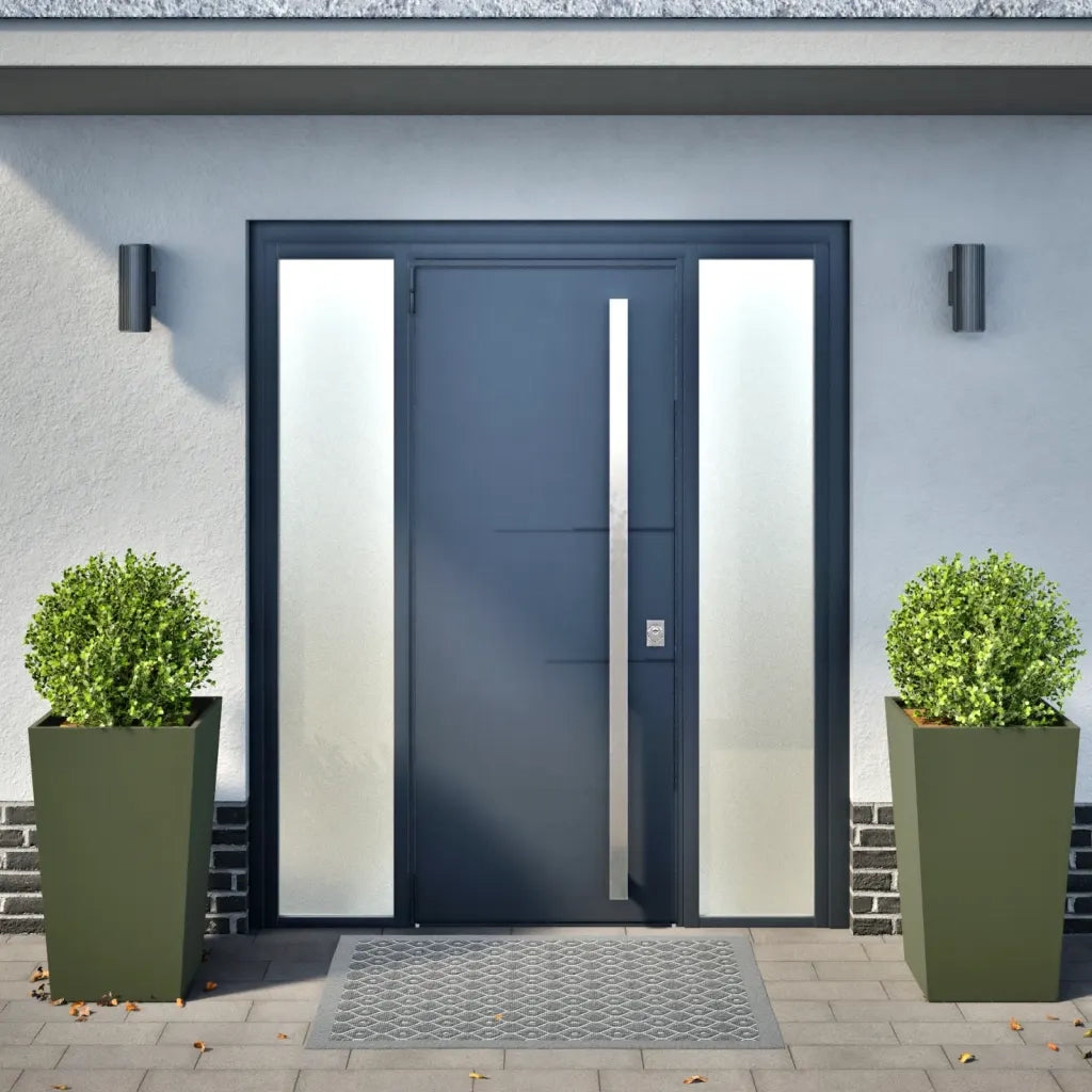 Fioriere da Giardino 2 pz Verde Oliva 45x45x75 cm in Acciaio