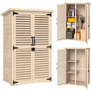 Armadio da Giardino in Legno ¨C zephmum ¨C Naturale 75x50x118 cm