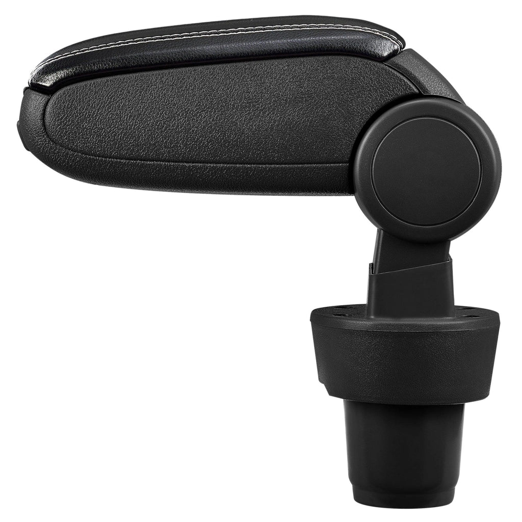 Bracciolo centrale per Volkswagen Up! con scomparto imbottito in similpelle nera con cuciture bianche 03_0000735