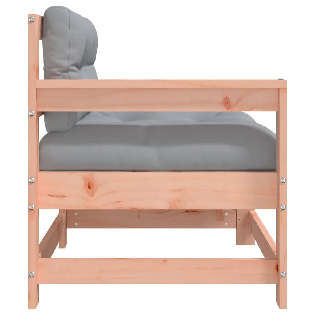 Sedia da patio-Sedie da Giardino con Cuscini 2 pz in Legno Massello di Douglas 504904