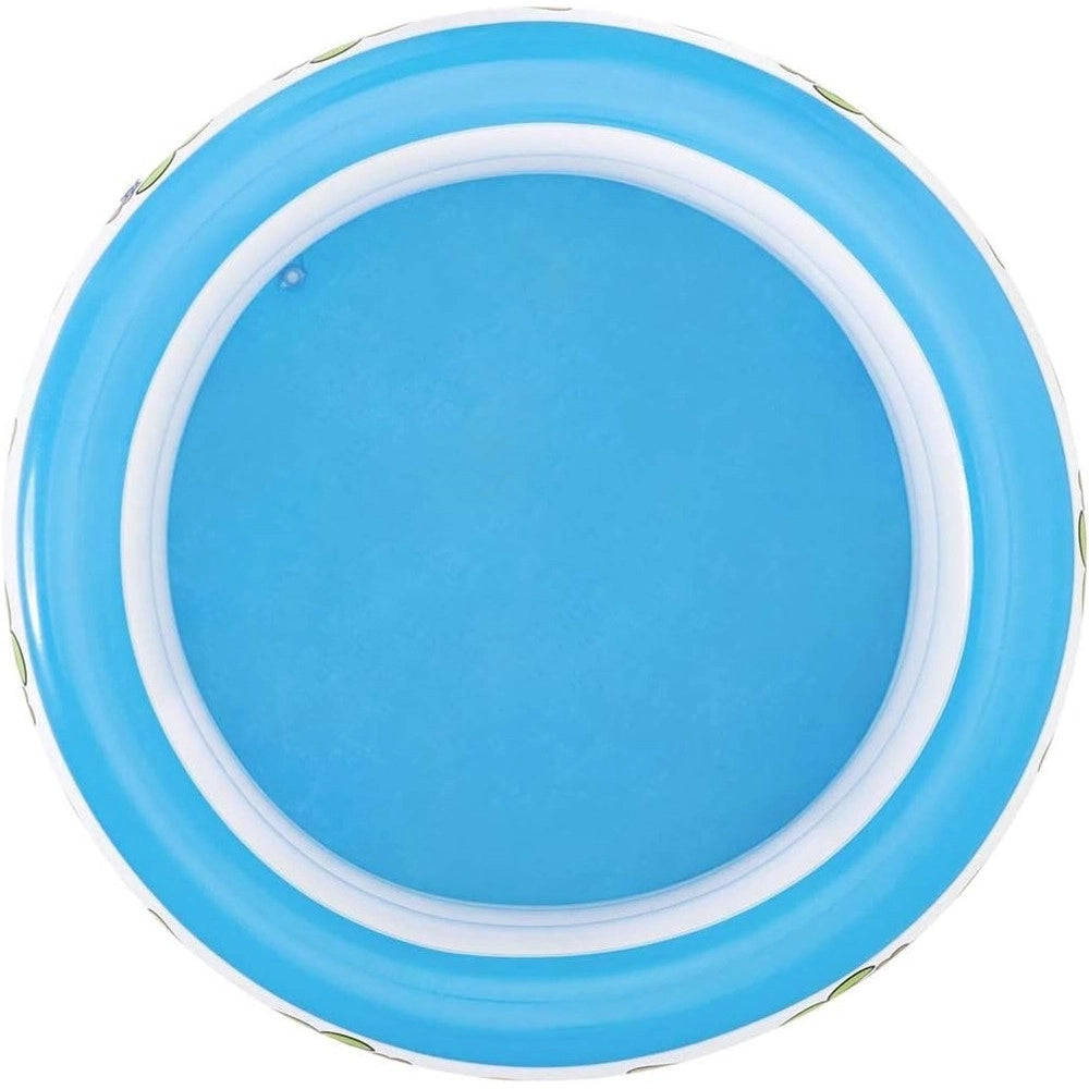 Trade Shop - Piscina Gonfiabile 3 Anelli Per Bambini Con Personaggi Frutti Piante 152x51cm 016156 -