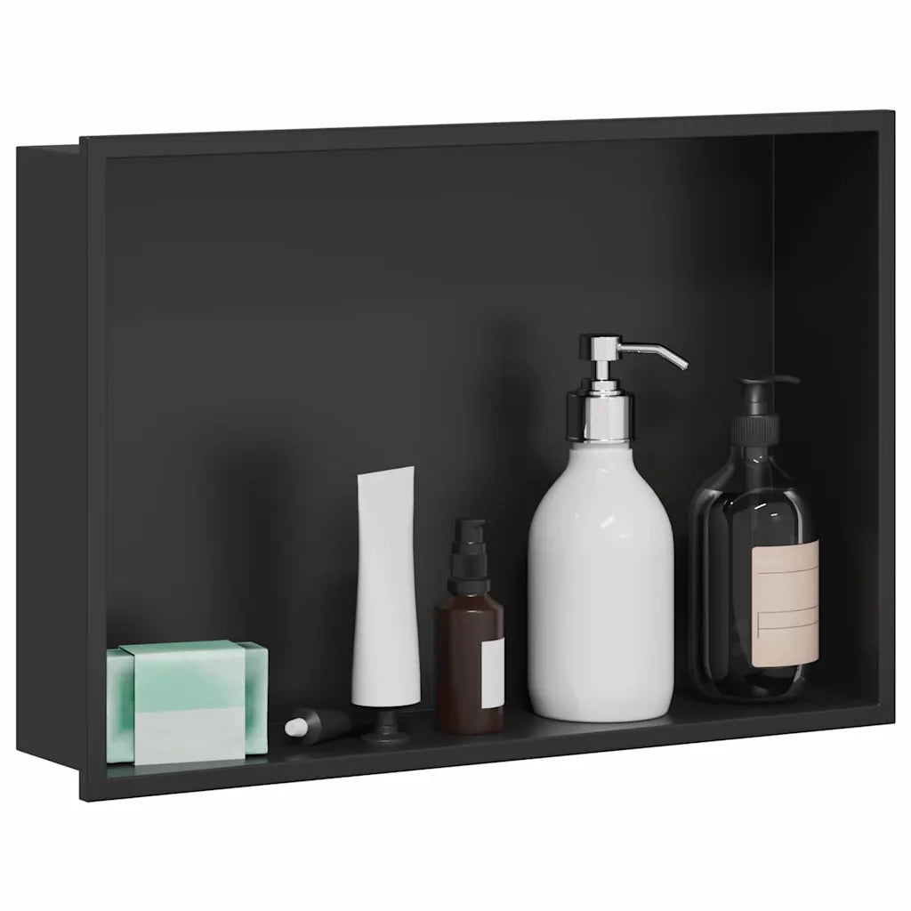 Nicchia per doccia Nero 45 x 30 x 9,5 cm Acciaio inossidabile 42012669