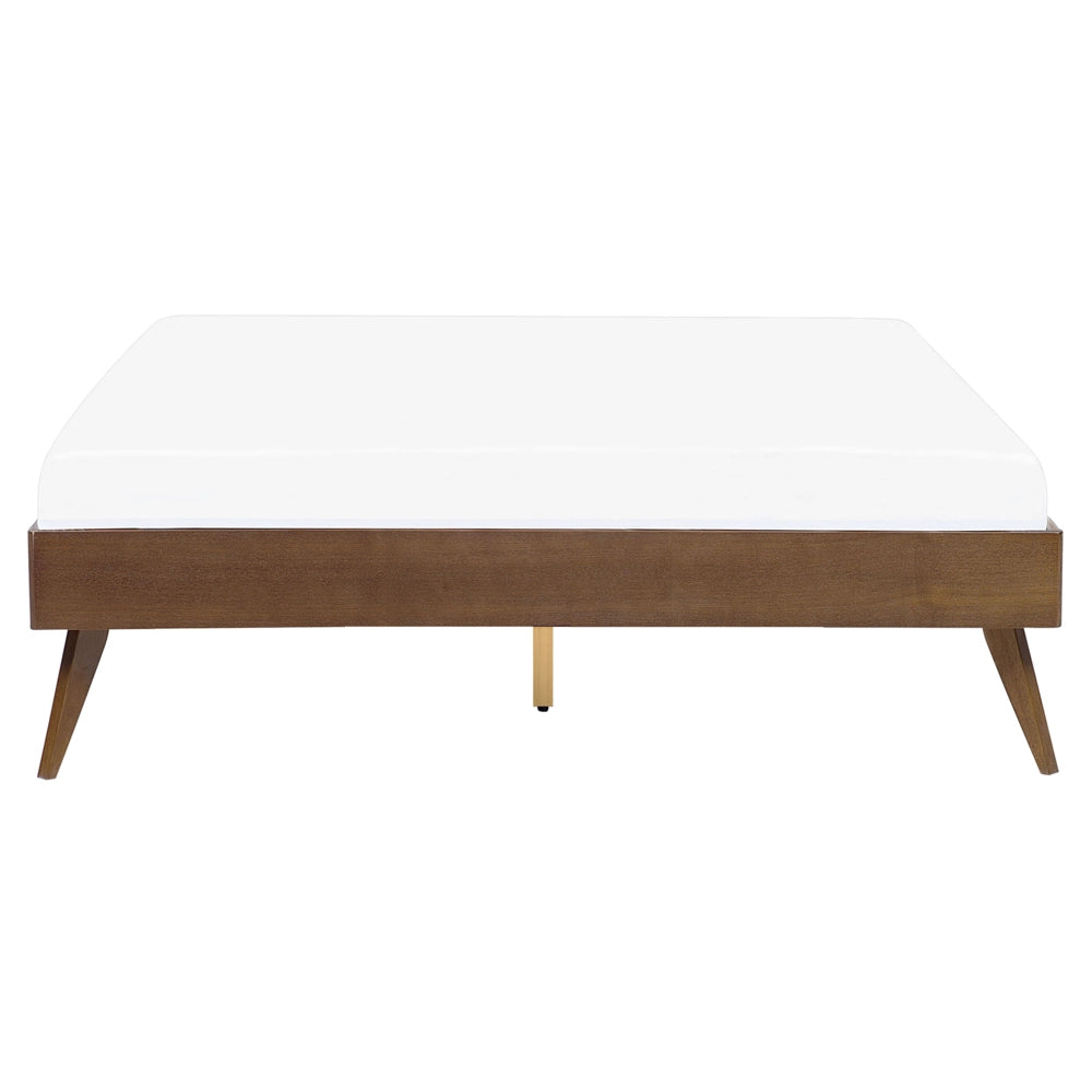 Letto 160 x 200 cm in frassino scuro 160 x 200 cm con rete a doghe