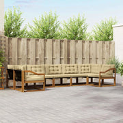 Set di divani da esterno con cuscino 7 pcs Naturale e Beige