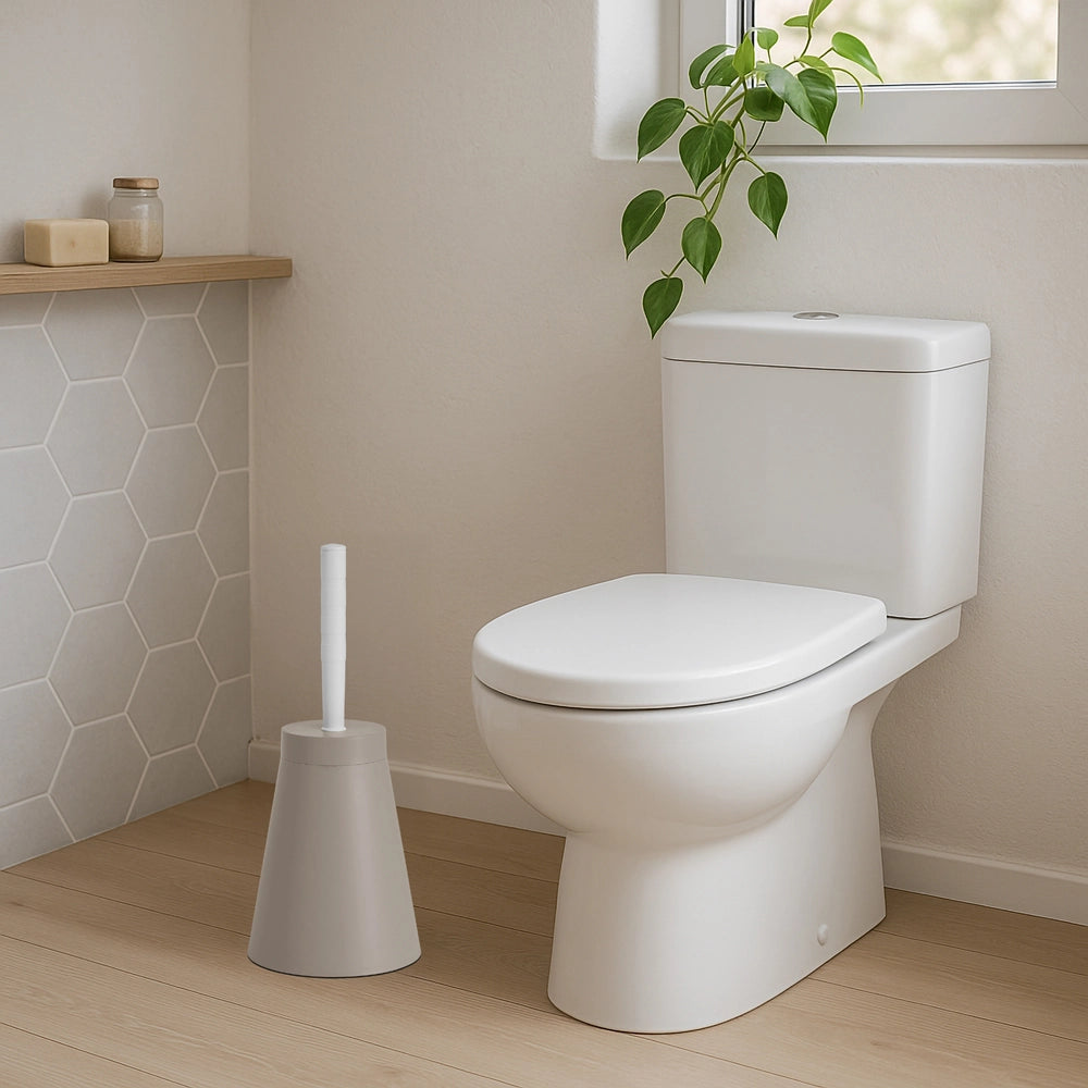 Portascopino wc conico in Plastica tortora da appoggio