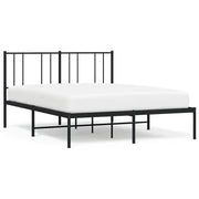 Letto matrimoniale | Letto per adulti | Giroletto con Testiera in Metallo Nero 160x200 cm