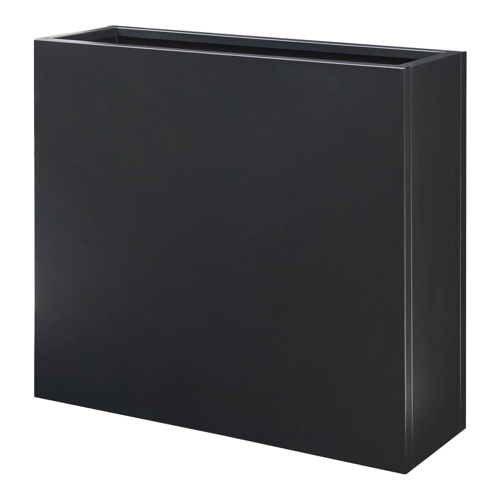 Contenitore per fiori/mobili 82 x 90 x 30 cm acciaio zincato nero 03_0008958