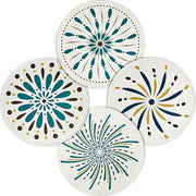 Set di 4 piatti rotondi per tavola, piatti in cotone intrecciato, piatti antiscivolo per cucina, casa, ristorante, tavola da pranzo, diametro 30 cm