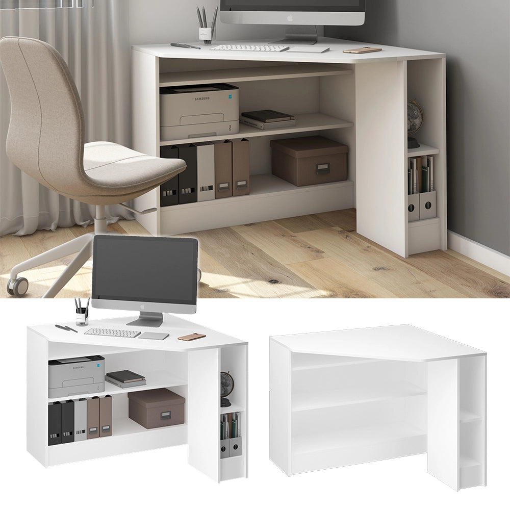 Vicco Scrivania angolare Bianco 94 x 94 cm