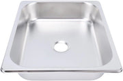 Scarico quadrato in acciaio inossidabile per cucina e bagno - Lavabo a scarico rapido - Unico scarico - 298 x 238 x 65 mm