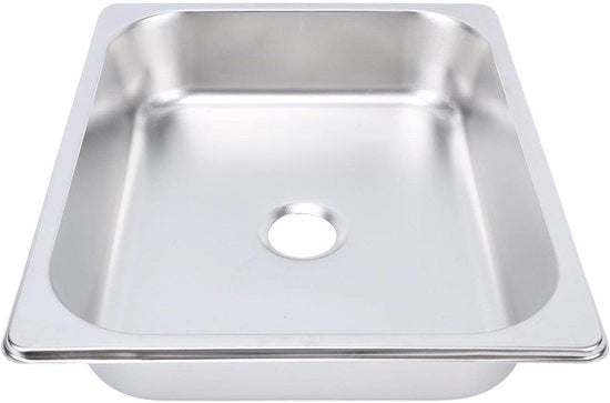 Scarico quadrato in acciaio inossidabile per cucina e bagno - Lavabo a scarico rapido - Unico scarico - 298 x 238 x 65 mm
