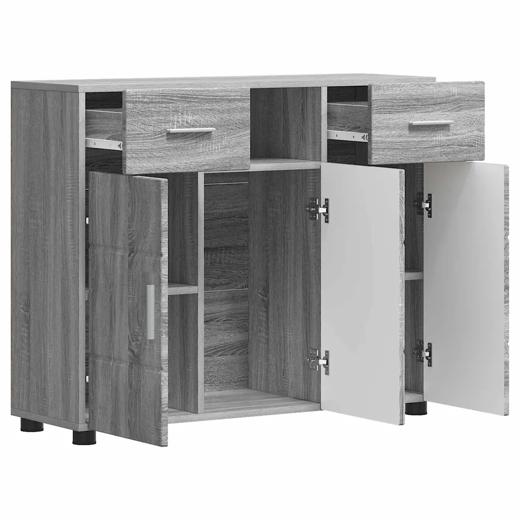 Credenza-Buffet-Armadio da cucina Grigio sonoma 88,5 x 30,5 x 73 cm Legno multistrato