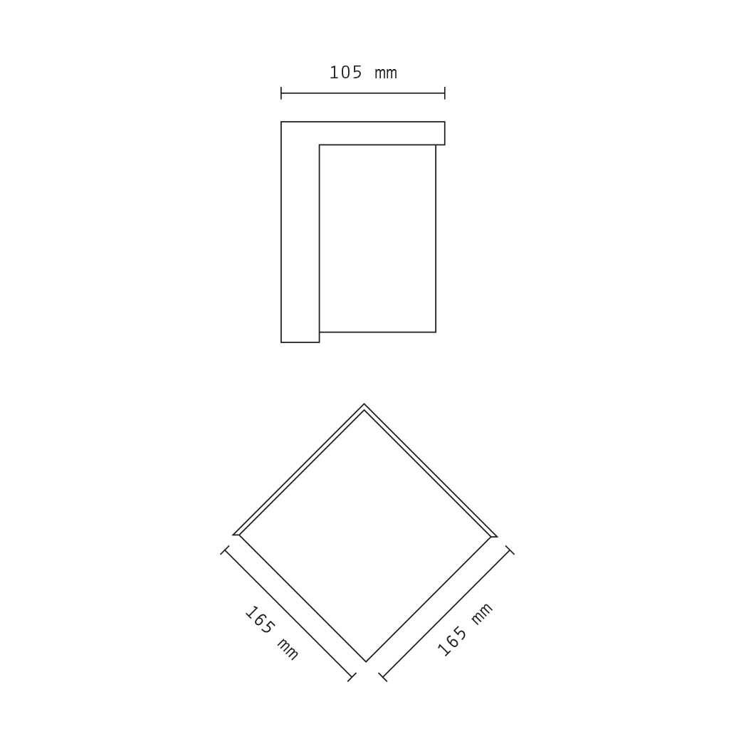 Applique da esterno e interno lampada moderna per parete muro IP65 faretto 15W luce bianca naturale 4200K impermeabile