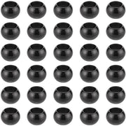 Accessori per gioielli in acciaio inossidabile - 30 pezzi - 8mm - Spaziatori rotondi in acciaio inossidabile - Nero - Lisci - 5mm di diametro