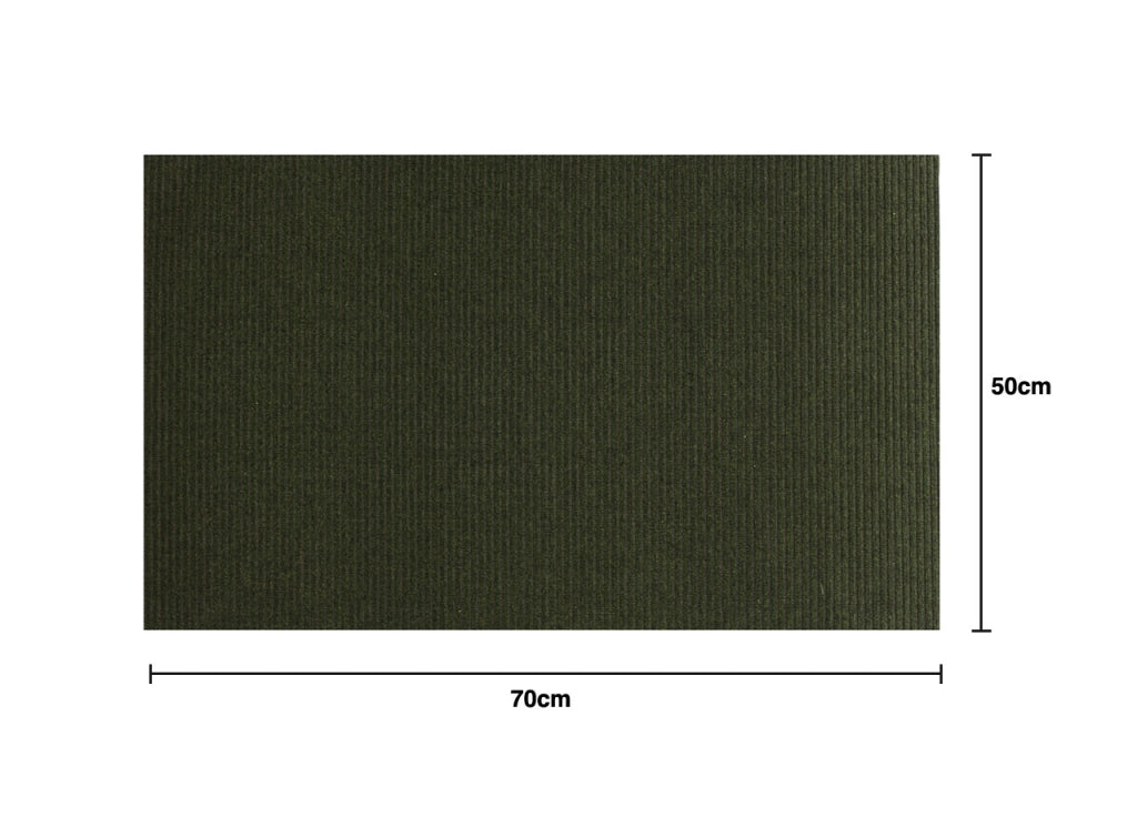Tappeto Zerbino Ingresso Casa Antiscivolo Tinta Unita 50x70cm Passatoia Esterno - Zerbino - Verde Scuro