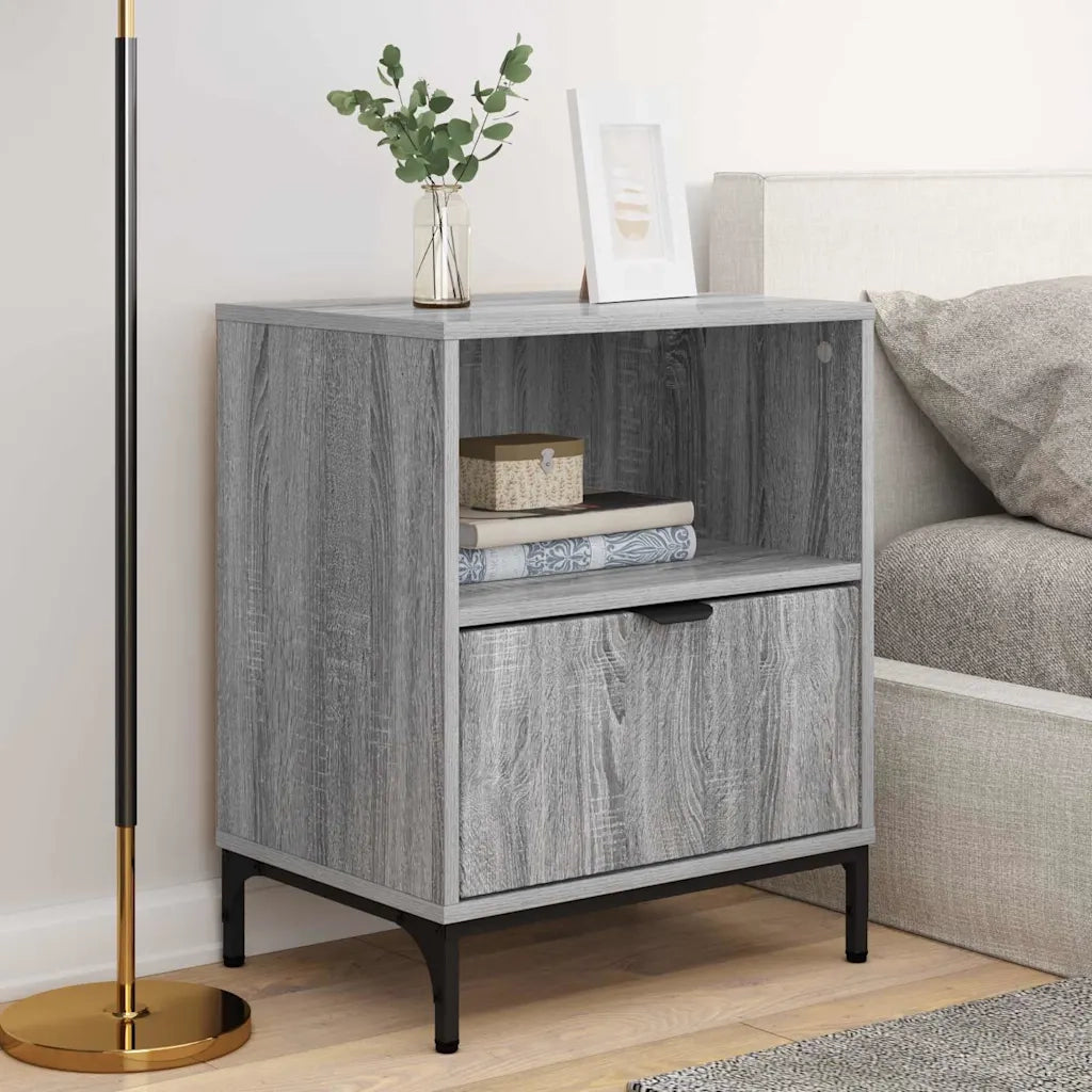 Armadio da Notte 2 pcs Grigio sonoma 49 x 36 x 61 cm