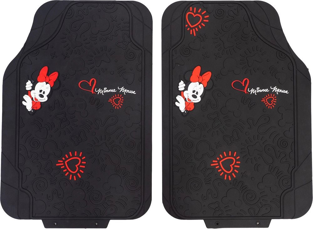 Coppia di tappetini per auto Minnie Mouse, in Pvc, universali