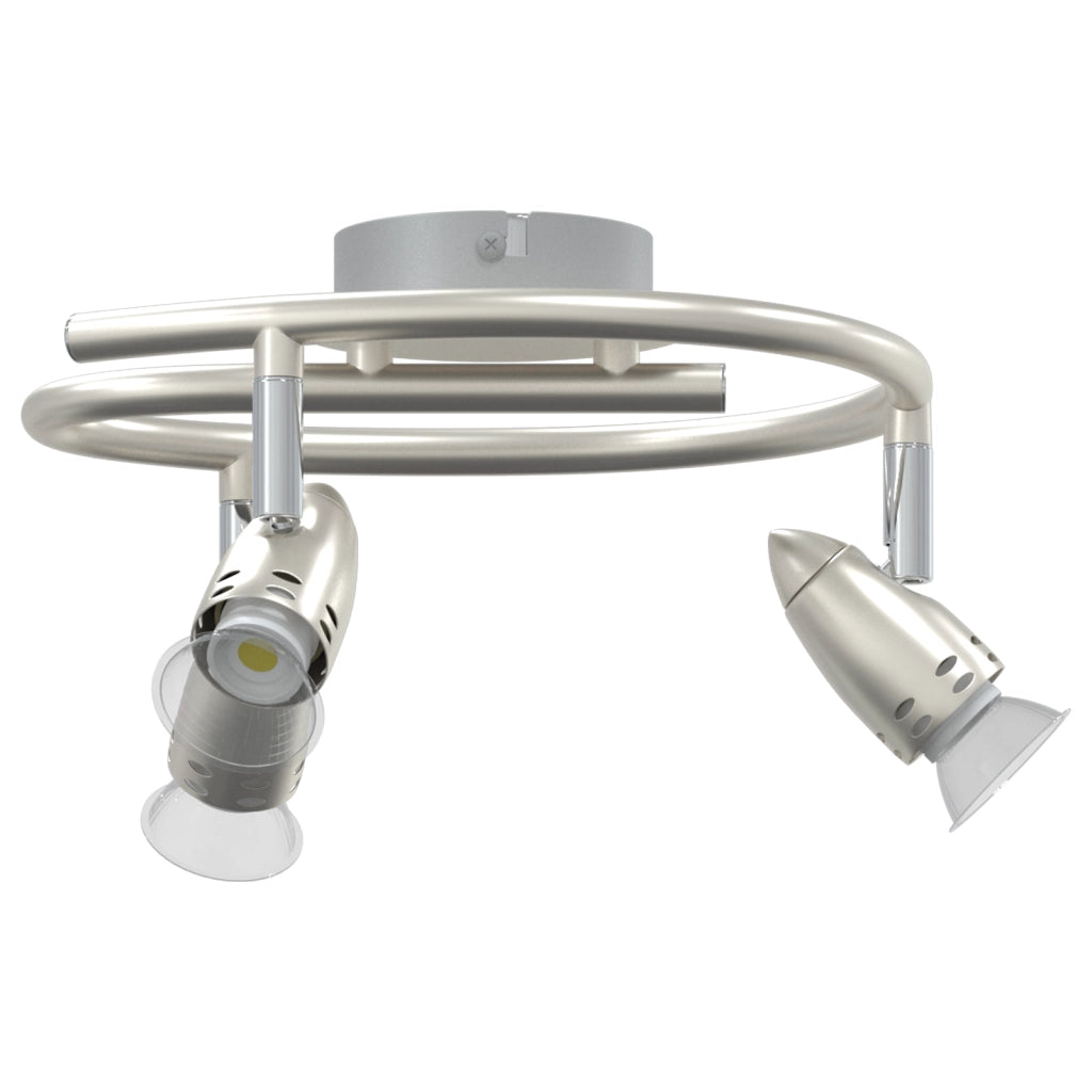 Faro da soffitto 3 vie regolabili in nichel opaco GU10
