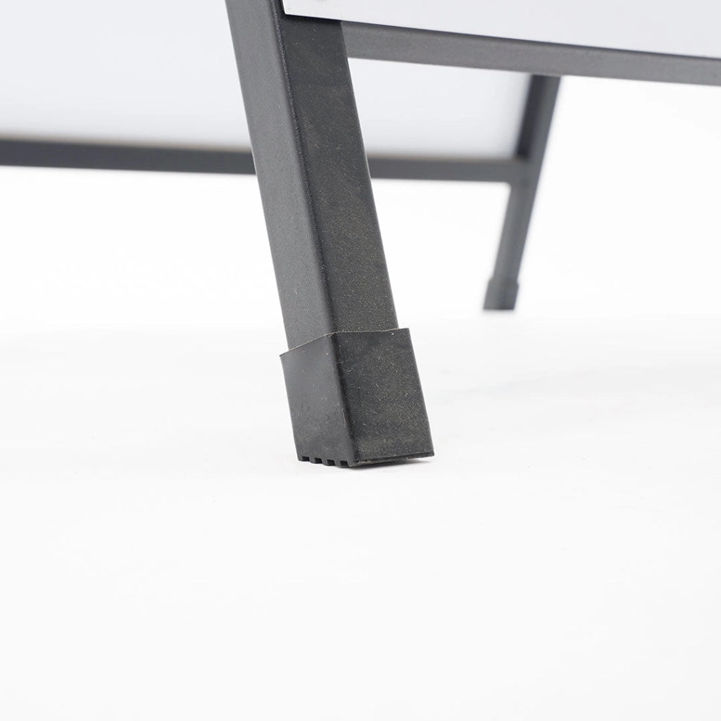 Espositore Pubblicitario Bifacciale Bifacciale con Lavagna 60x90 cm in Metallo Nero