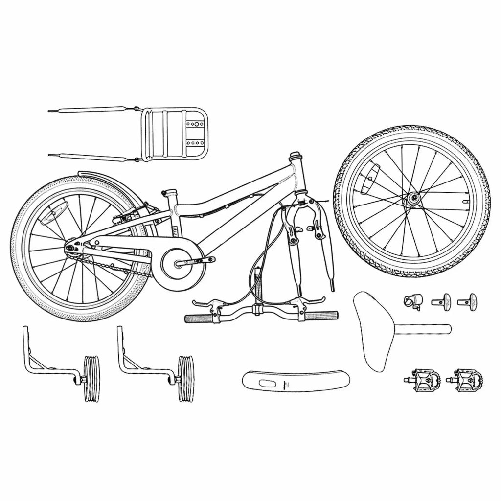 Bicicletta per Bambini 14 Pollici per bambini da 3 a 5 anni