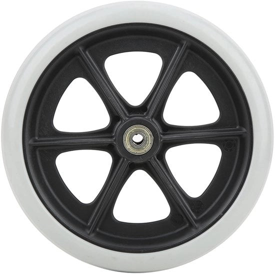 Ruote per Sedia a Rotelle 8 Pollici - Antiscivolo Avanti - Materiale TPR - Grigio - 200mm Di Ammortimento - Installazione Facile