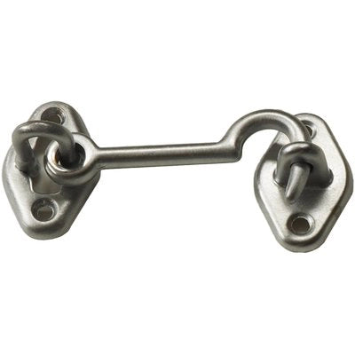 FERMAPERSIANE A GANCIO - OTTONE CROMO SATINATO + PIASTRINA MM  60- 10 pezzi