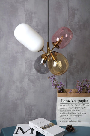 Lampada Da Soffitto Pensile Di Vetro Multicolor APP436-4C