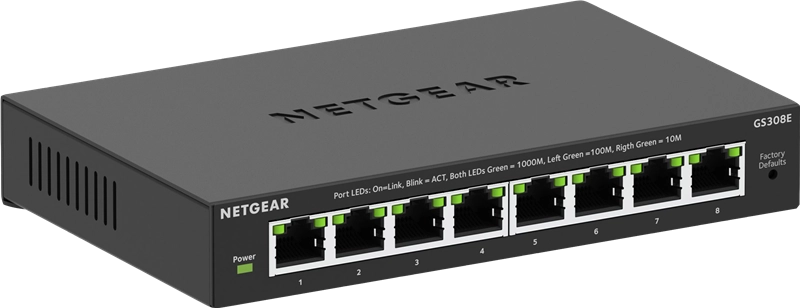 ORIGINAL NETGEAR Accessori per computer nero GS308E-400EUS Switch