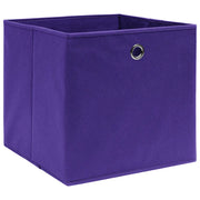 Scatole Portaoggetti 10pz Viola 32x32x32 cm Tessuto 288355