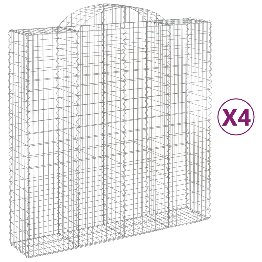 Cesti Gabbioni ad Arco 4 pz 200x50x200/220 cm Ferro Zincatocod mxl 76086