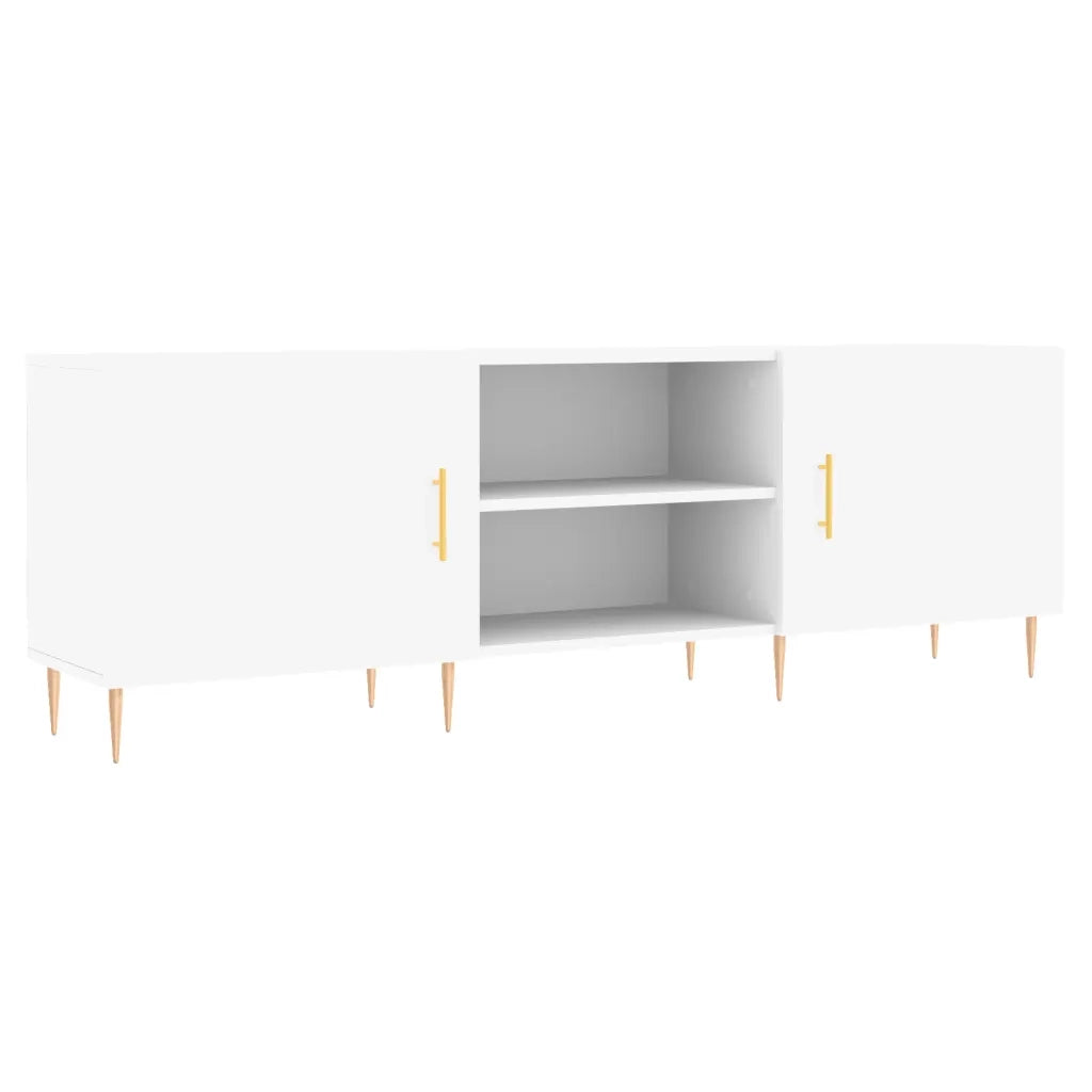 Mobile Porta TV Bianco 150x30x50 cm in Legno Multistrato 829084