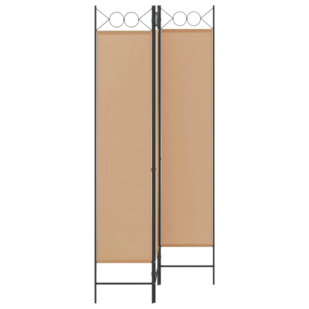 Paravento a 3 pannelli Beige 120 x 200 cm Tessuto