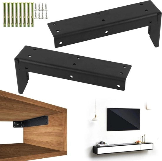 Supporto angolare per carichi pesanti | Console per vasca da bagno | Sostegno stabile per vasca da bagno | Supporto per TV | Design | 22 x 8 cm
