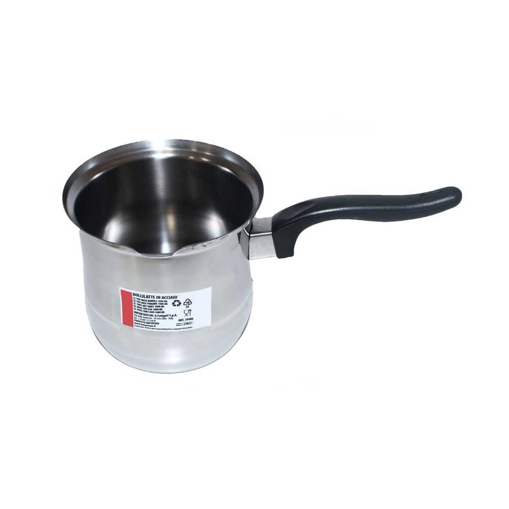 Trade Shop - Bollitore Bollilatte Pentolino In Acciaio Inox 300/400/500/1000ml Con Manico Ergonomico -