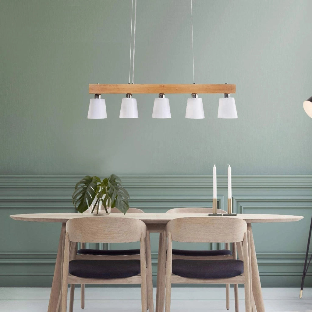 Lampada a sospensione ZMH vintage retr¨° tavolo da pranzo tavolo da pranzo 5 fuochi metallo E27