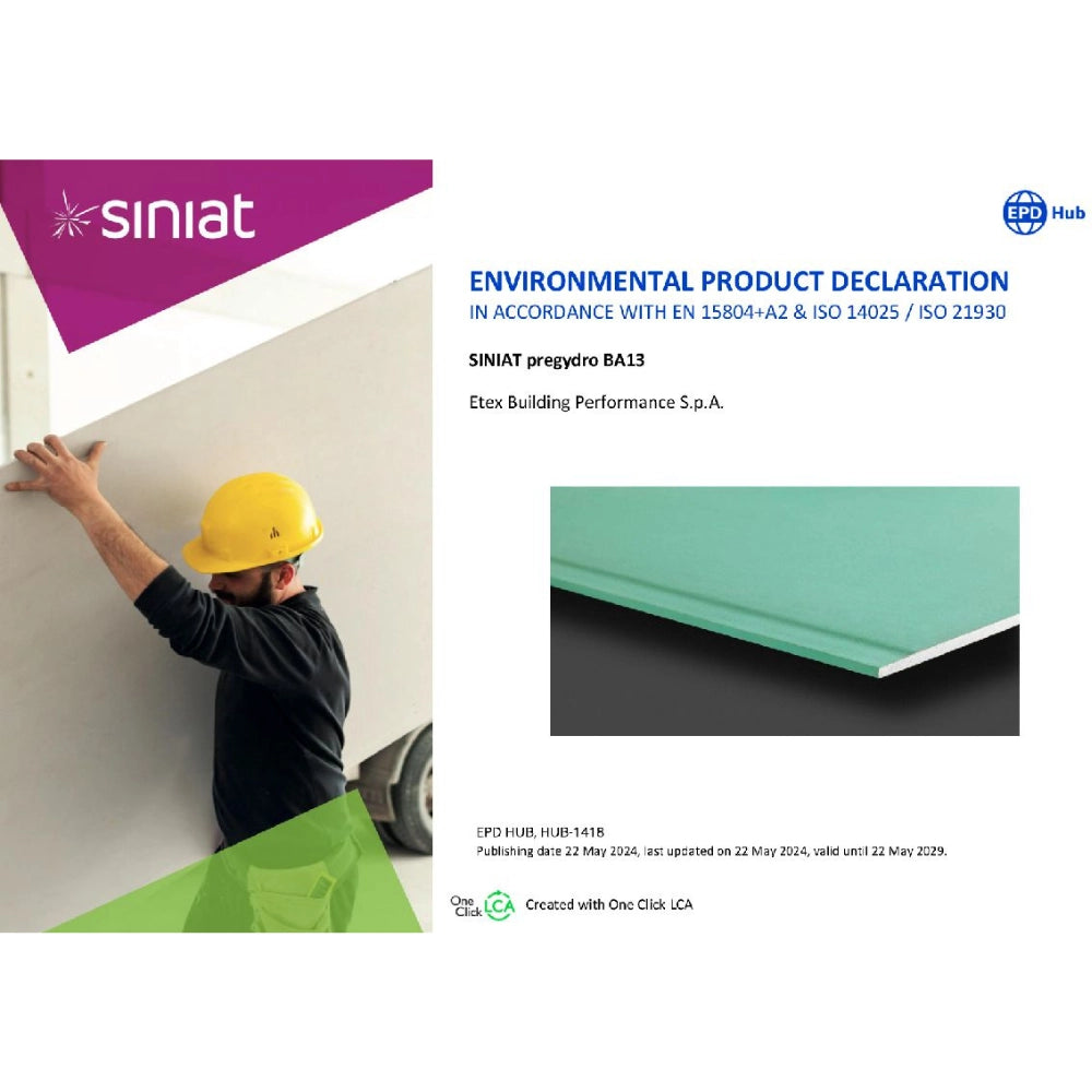 Lastra cartongesso siniat pregydro h2 ba13 1200x2000 ambienti umidi pareti