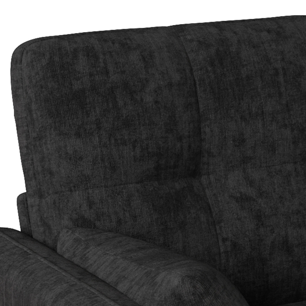 Divano 2 posti ULEVR 119x78x85 cm in ciniglia grigia con 2 cuscini e tasca laterale